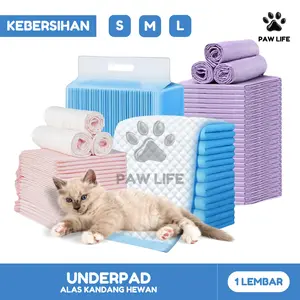 PL Underpad Alas Pipis Pee Poop Perlak Kucing Tatakan Sekali Pakai Toilet Portable Training Pad