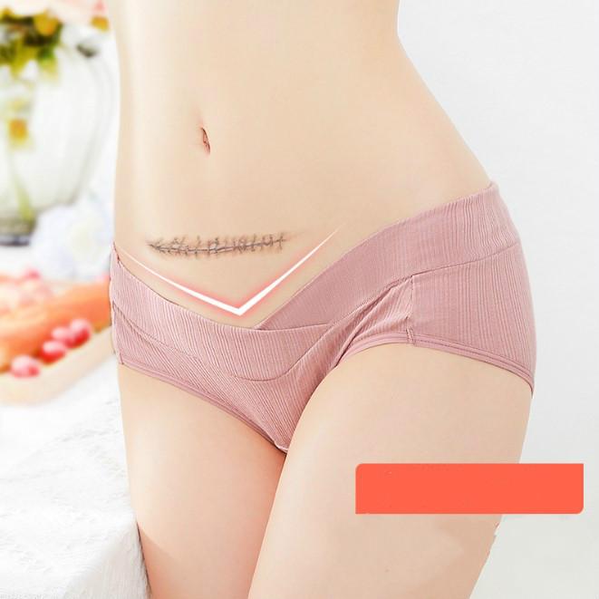 (READY STOCK KL) (1PC/3PCS) Women Lady Maternity Pregnant 100% Cotton Normal Or C-Section Pregnant Low Waist Panty Underwear Panties Seluar Dalam Mengandung 7