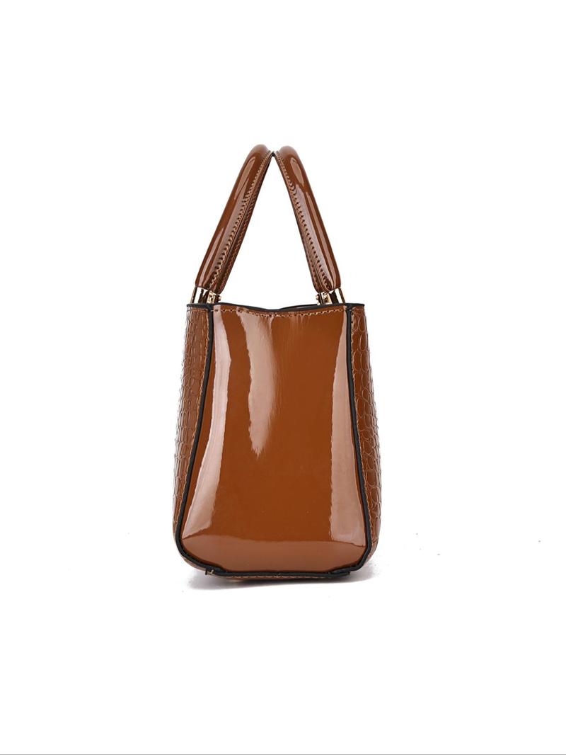 Women's Fashionable Crocodile Embossed Handbag, Casual Women's Fashionable Crocodile Embossed Handbag, Casual