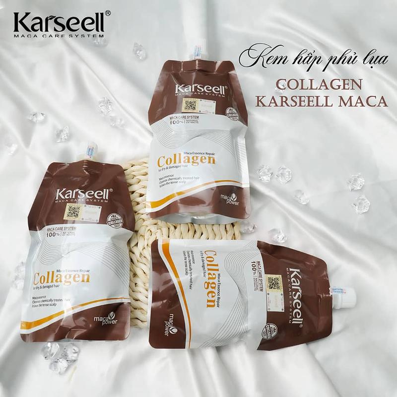 Kem ủ tóc phục hồi siêu mượt colazen KARSEEL,Collagen KARSEELL 500ML Chính Hãng Có Tem Chống Hàng Giả Gội Đầu u toc daub u