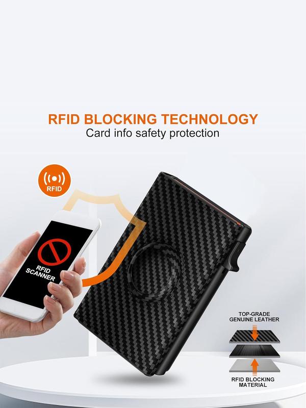 Men's Business Style Embossed Pattern Card Holder, 2025 New Style Rfid Blocking Card Holder, Minimalist Wallet, Business Style Slim Wallet for Men 5