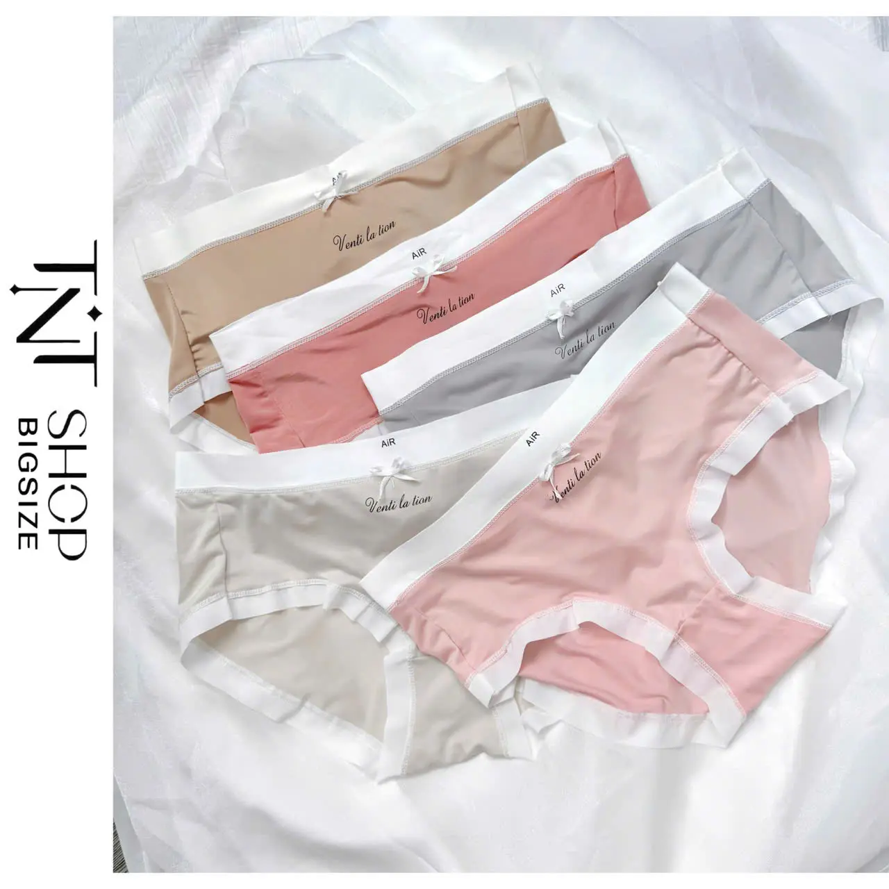 [CÓ CHE TÊN] COMBO 5 QUẦN LÓT NƠ BIGSIZE NỮ [TNT SHOP BIGSIZE 60KG 90KG] Women
