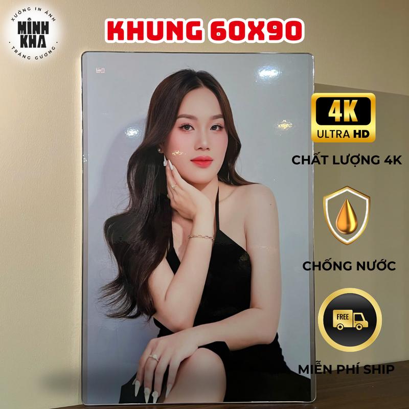   SIZE 60X90 - Tặng quà đơn trên 250K   ẢNH IN THEO NHU CẦU - Tráng Gương Bo Viền - TẶNG COMBO CHỈNH ẢNH MIỄN PHÍ - Chất Lượng 4K Chống Nước  Không Phai Màu  Không Mối Mọt - Kèm Móc Treo Giá Đỡ - Decor Treo Tường Để Bàn Trang Trí Khung Tranh Phòng Khách 