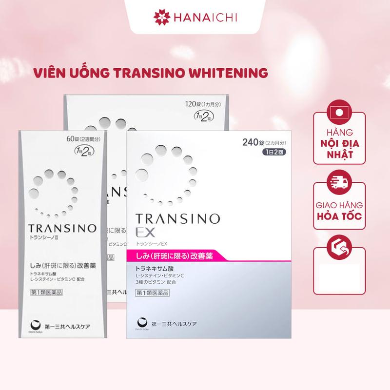  Viên uống Hỗ Trợ Mờ Nám Sáng Da Transino Whitening 60 viên 120 viên 240 viên 