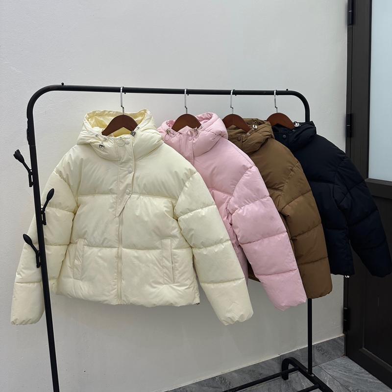 Áo phao béo. Áo khoác nữ, Áo phao mũ liền chất Xốp QC. Thời trang Lan Lan Shop -2024- Màu Đen Top Jacket   Women