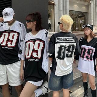 Áo Thun Nam Nữ Số 09 Chất Liệu Cổ Trái Tim Form Rộng OverSize Áo Thun Nam Nữ Phối Bóng Rổ Local Brand Menswear Cotton Cổ Tròn