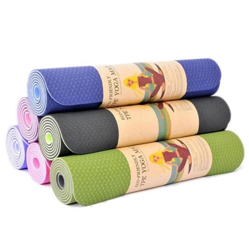 Thảm Tập Yoga 2 Lớp TPE 6mm Cao Cấp - Thảm Tập Gym và Yoga Chuyên Nghiệp QS - Nhiều Màu