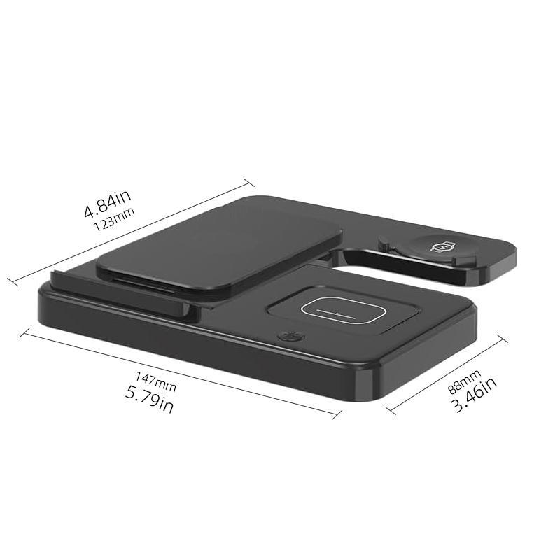 3 in 1 Wireless Charger, Foldable Charging Stand, Multifunctional Charging Station for Samsung Galaxy Phone Watch Earphone 1