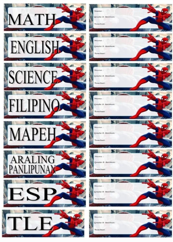 spider man subject and name sticker set (no customized) - TikTok Shop ...