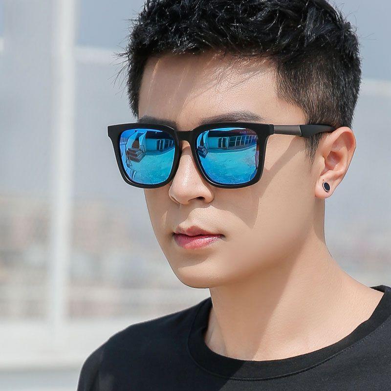 Kacamata Hitam Pria Polarized Fashion Sunglasses Anti UV Bentuk Kotak