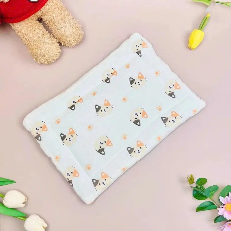 Gối Xô Muslin Cho Bé Sơ Sinh Hạt Đậu, Gối Trần Bông Nhung Đỗ Mềm Mại, Êm Ái Cho Bé 6