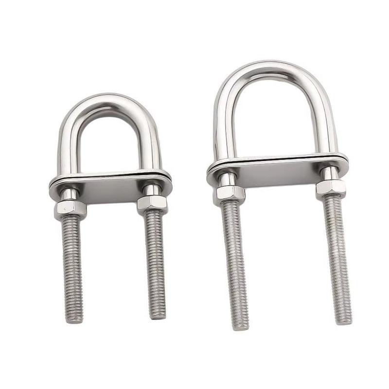 Miếng vít bu lông chữ U hàng hải, 1 cái, Thiết kế mới với nơ bướm, Phần cứng thuyền bằng kim loại, Được làm bằng thép không gỉ 304, có đai ốc và mắt, Thích hợp cho giàn khoan và phụ kiện du thuyền. 4
