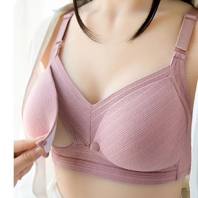 Áo Ngực Cho Con Bú, Không Dây, Khóa Trước, Tập Hợp Đẩy Lên, Thoải Mái, Đồ Lót Bà Bầu, Áo Ngực Cho Con Bú 0