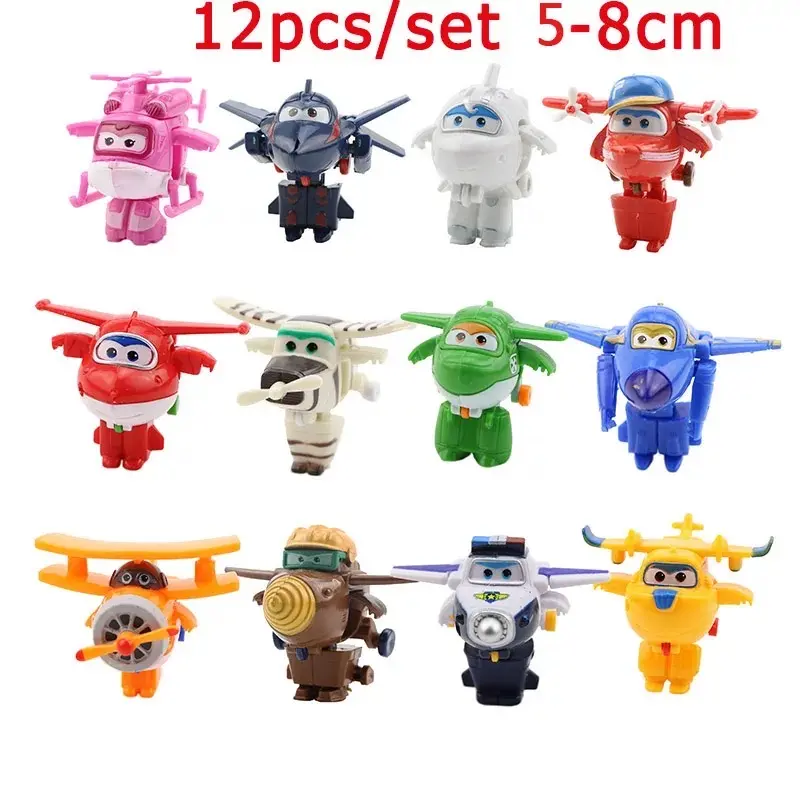 ACTION FIGURE SUPERWINGS SUPER WINGS SET ISI 12 PCS MAINAN ANAK TOPPER CAKE PAJANGAN MINIATUR HIASAN Toy 1