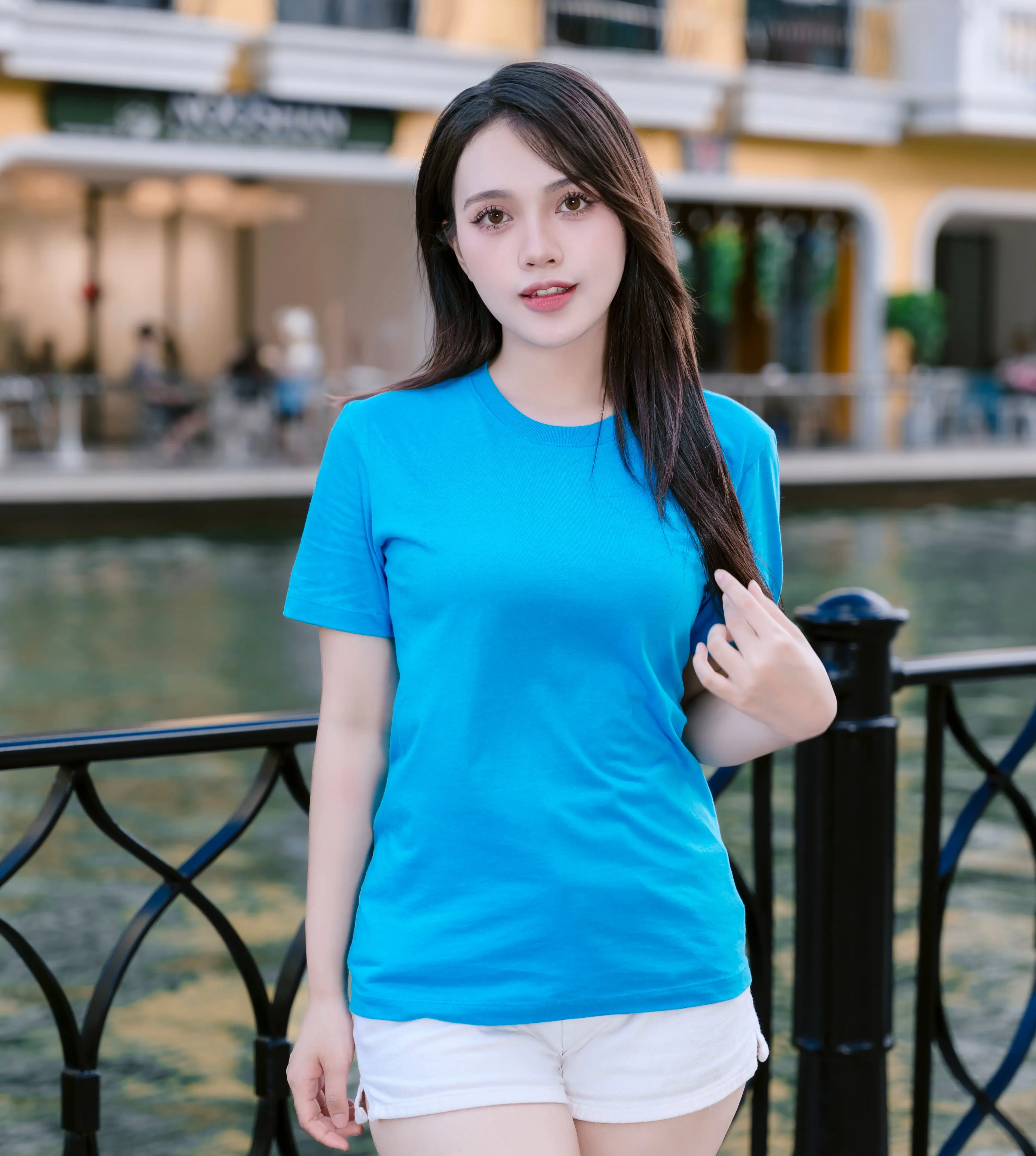 Áo Thun Nữ Cổ Tròn Nhập Khẩu Thái Lan chất liệu Cotton Cao Cấp