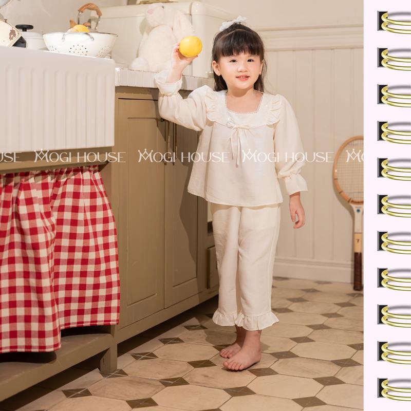 Đồ Ngủ Đôi Mẹ & Bé - DAISY SET, Đồ Ngủ Thu Đông Chất Đũi Mềm Thoáng Mát, Bé 1-5 Tuổi MOGI HOUSE 7