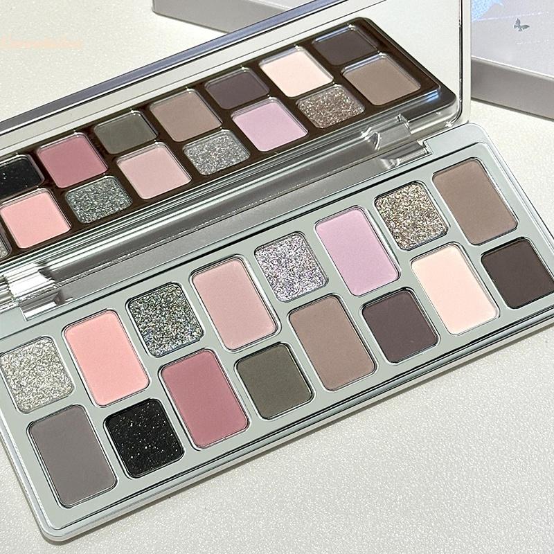  Bảng Phấn Mắt 16 Màu Ngọc Trai Sáng Bóng Bảng Màu Xi Măng Trang Điểm Mắt Hàng Ngày nene Nhũ Mắt Eyeshadow 
