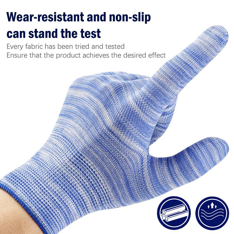 Product Introduction of 1Pair Stripe Nylon Gardening Gloves Color Non-Slip Working Gloves Housekeeping Gloves For Yard Cleaning Planting Working 18