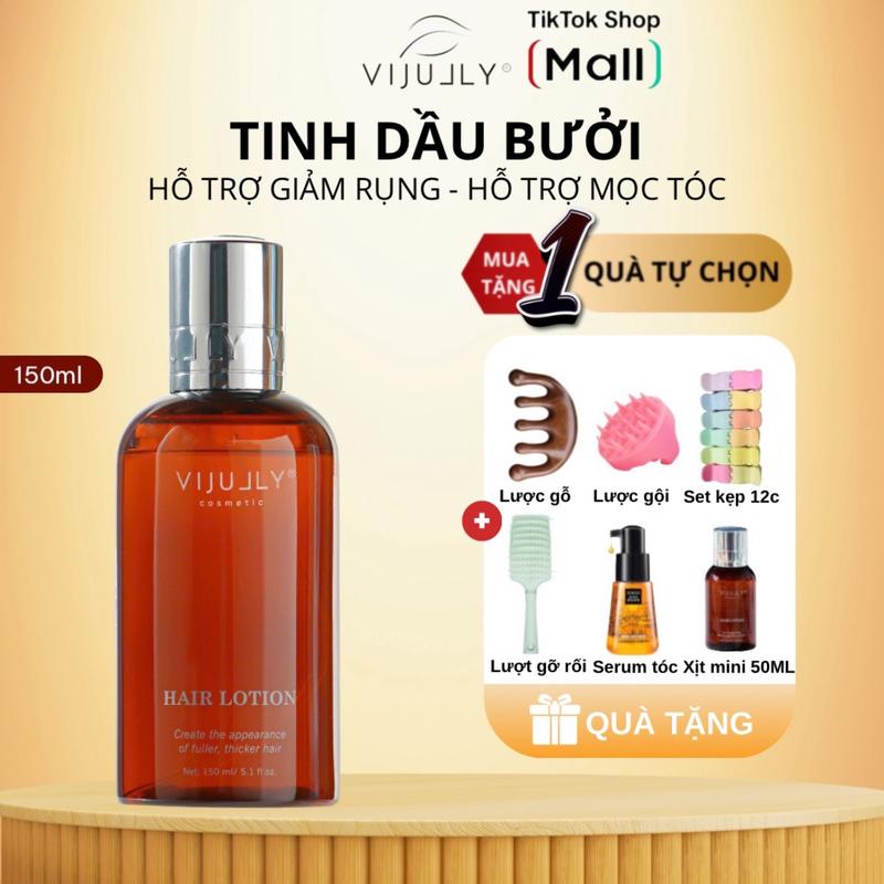 Xịt bưởi  Vi JULLY - Hair Lotion - Tinh Dầu Bưởi-Giúp Tóc Hỗ Trợ Giảm Rụng , Hỗ Trợ Kích Mọc - Chăm Sóc Tóc Dưỡng Tóc Cho Bé Nữ Women xit  duong serum toc