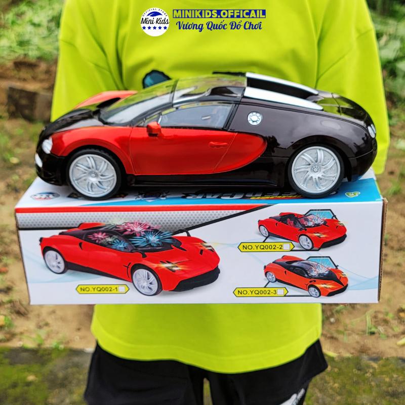Đồ chơi siêu xe Bugati size lớn chạy pin (tặng kèm pin) phát có đèn sáng dành cho bé - MiniKids Toy 2