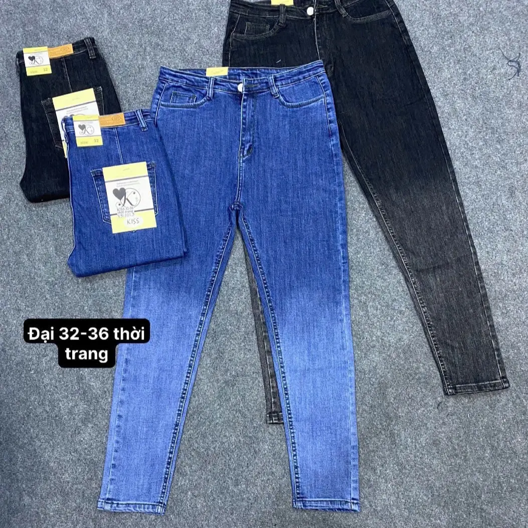 Quần jeans chất vải cô tông co giản 38kg -75 kg