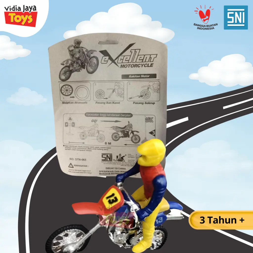 Vidia Jaya Toys Mainan Anak Sepeda Motor Balap Motorcross Junglesurf