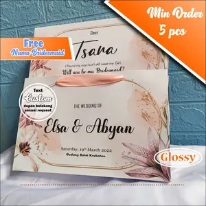 paperbag softbox bridesmaid custom paperbag glossy  sliding box paperbag kado