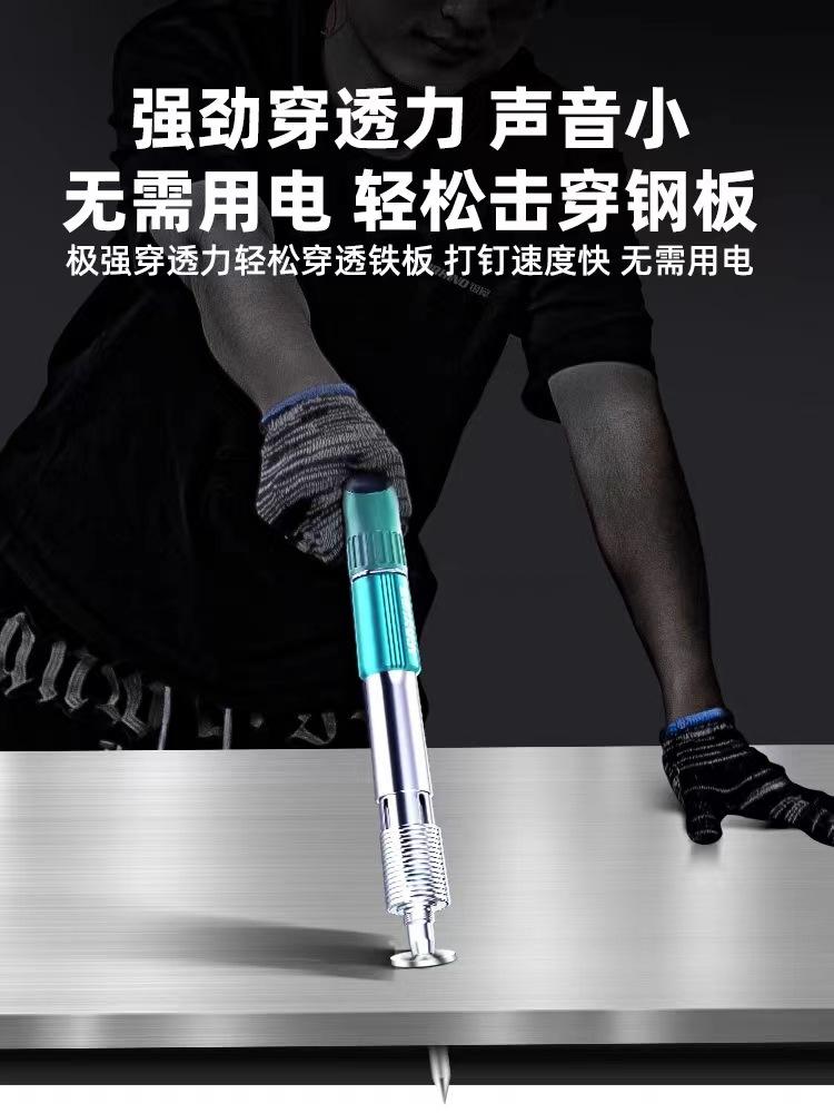Product Introduction of New Sound Canceling Gadget Gun Staple Gun Full Set Fastener Industrial Grade Manual Woodworking Mini Toolbox Hardware 1