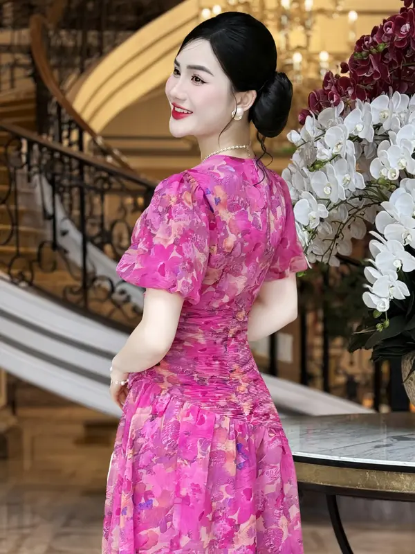 [MIỄN SHIP] MDU2393, MDU4588 Váy Thiết Kế Mẹ Và Bé -Chất Tơ Hàn Cùng Dáng Xòe Nhẹ Sang Trọng Women 5