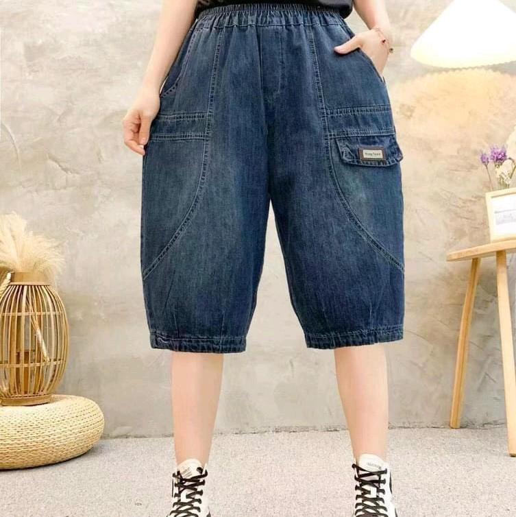 Quần Jean giấy ngố nắp túi  lưng thun mềm, mát, nhẹ siêu xinh Nữ (34)