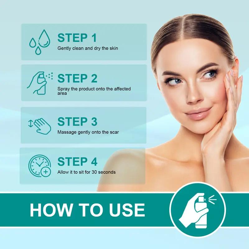 semprotan penghilang bekas luka scar remover spray removal repair skin care Acne Treatment Perawatan jerawat remove stretch marks Repair Burn Surgical Scar 6