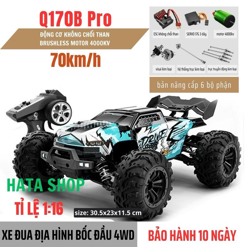Q170B Pro Xe Đua Bốc Đầu Tốc Độ Cao 70km/h Không Chổi Than Brushless Tỉ Lệ 1/16 4WD, BẢO HÀNH 10 NGÀY - Toy Đồ Chơi