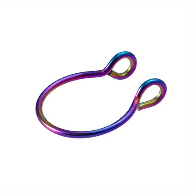 1pc U Shaped Fake Nose Septum Ring No Piercing Lip Rings Clip Hoop Earring Stainless Steel Horseshoe Circular Body Jewelry 8