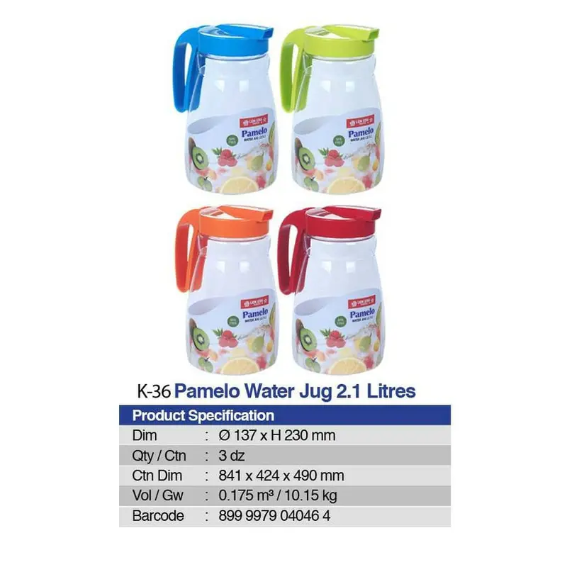 Lion Star Water Jug Pamelo 2.1 Lt K-36 / Eskan / Pitcher 1