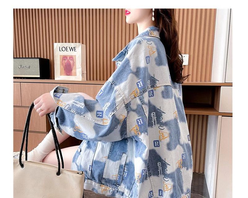 Product Introduction of Áo Khoác Denim, Thiết Kế Tươi Mới, Dành Cho Nữ, Mùa Thu 2023 Hàng Mới Về, Thiết Kế Đẹp, Phong Cách Thường Ngày Ins Người Nổi Tiếng Trên Internet, Áo In Hình, Siêu Phổ Biến Top Women Jacket Top Women 10