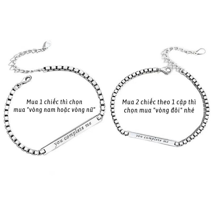 [Khắc tên] [Ghi Chú] Lắc  kèm tên cặp đôi vuông nam nữ Khắc Tên theo yêu cầu thuần Việt có sẵn không cần đợi, quà tặng tình yêu kèm hộp Titan Phụ Kiện - 1402 - Lễ tình nhân - Valentine vòng Hoa Lịch Pin vong tay tang nguoi yeu vòng  tay  cặp 7