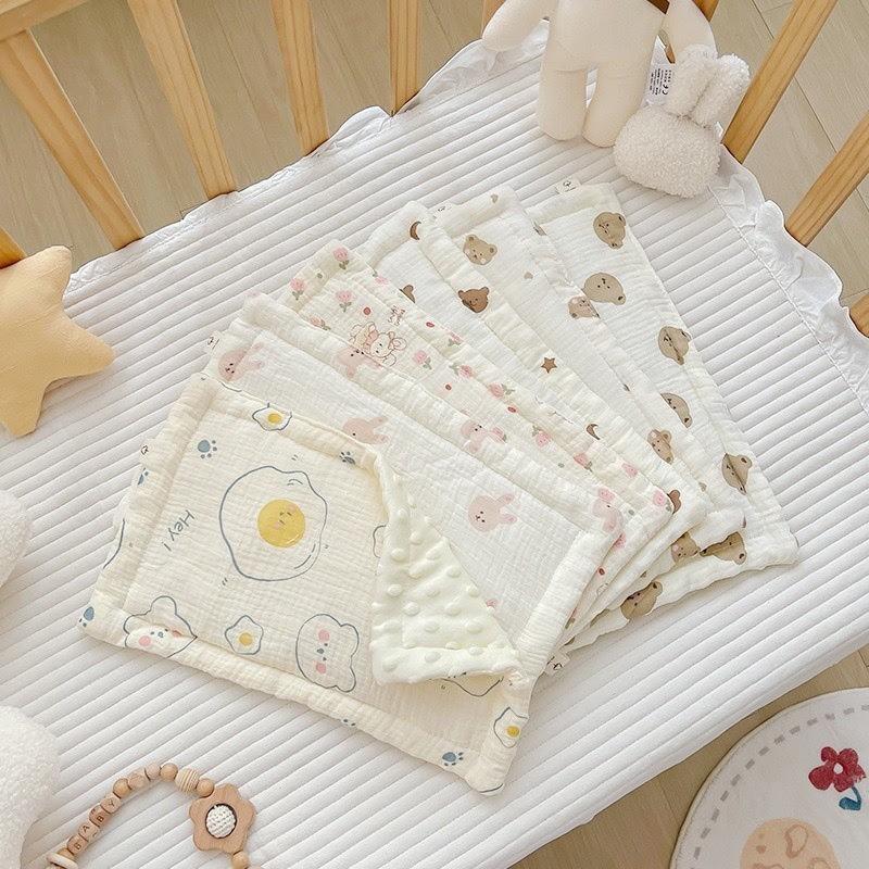 GỐI XÔ MUSLIN HẠT ĐẬU, MỀM MẠI CHO BÉ 0