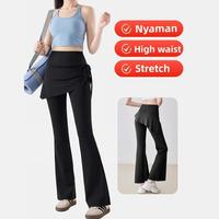 Gambar 【Ready Stock】Legging Rok Sport Wanita 2 in 1 High Waist Tali Serut Samping • Celana Skirt Gym Yoga Pilates Aesthetic Viral Terbaru 2026 Muslimah Panjang Hitam - 139-Hitam, S(BB:37.5-45kg) dari HOTSHOW Official Store Kab. Tangerang 1 Tokopedia