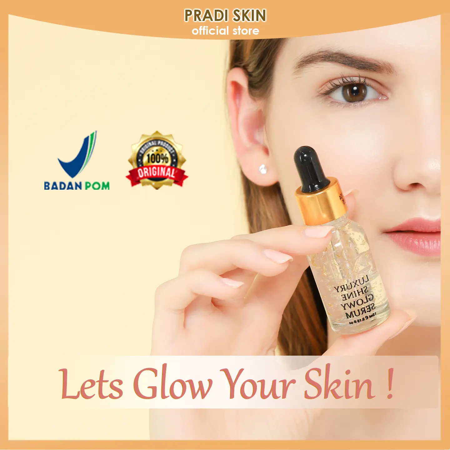 LUXURY SHINE GLOWY SERUM Pradiskin Glow untuk wajah