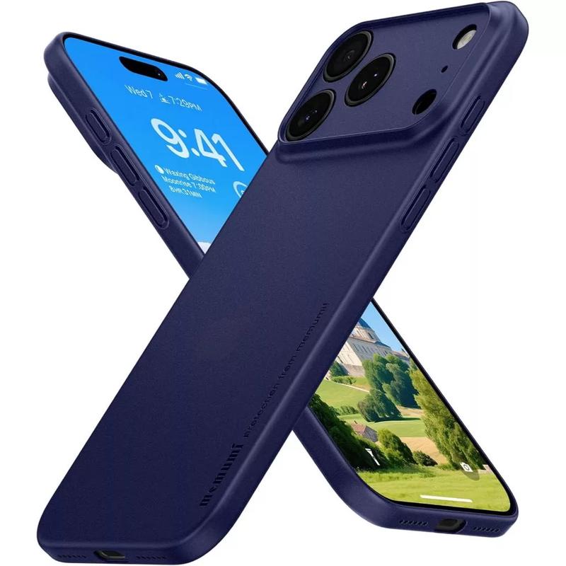 Ốp lưng Siêu mỏng 0.3mm MEMUMI Slim Case cho iPhone 18 Pro 17 Pro Max Air 16 Plus 15 14 13 chống bám bẩn Bảo vệ camera, nhám