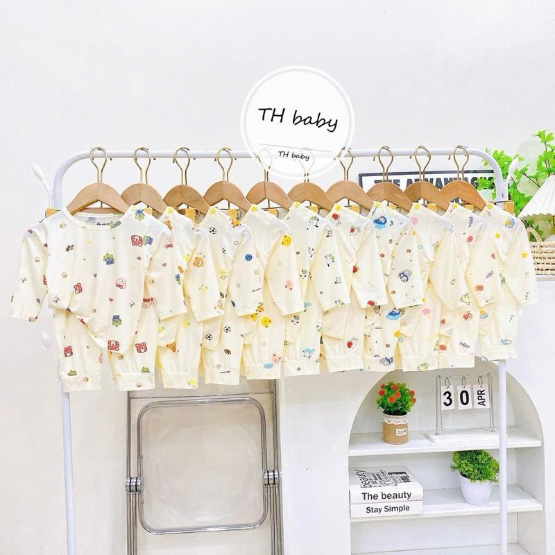 A18 (Vải đẹp) Combo 3-4 Bộ dài tay thun lạnh Pettit avaslew Cho bé hoạ tiết ngẫu nhiên