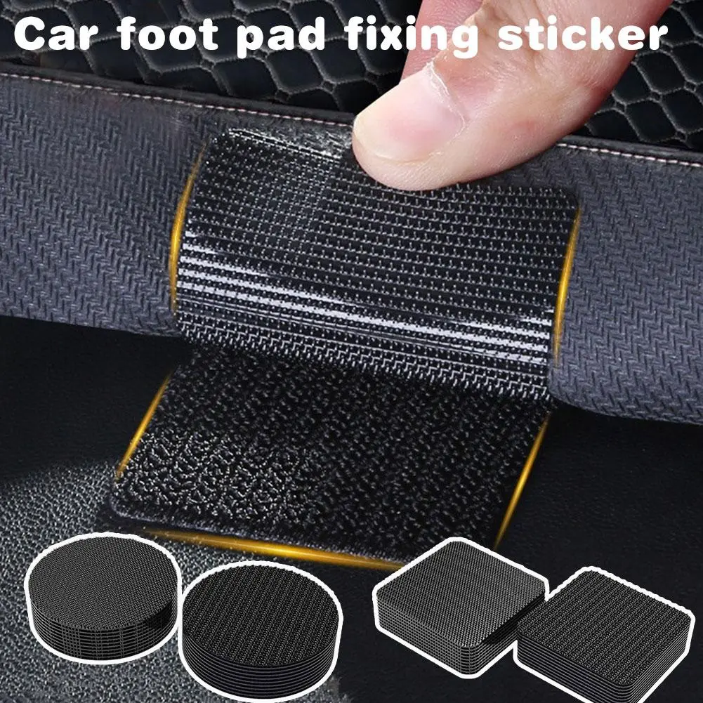 Strong Adhesive Velcro Car With Double-sided Non-trace Self-adhesive Car Foot Mat Anti-run Z2H5