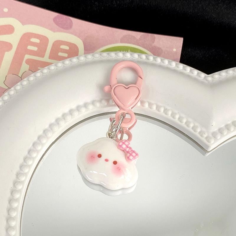 Product Introduction of Kawaii Cartoon Rabbit Keychain Cute Fashion Bow Flower Keyring Creative Backpack Pendant Decoration Accessories Couple Gifts 21