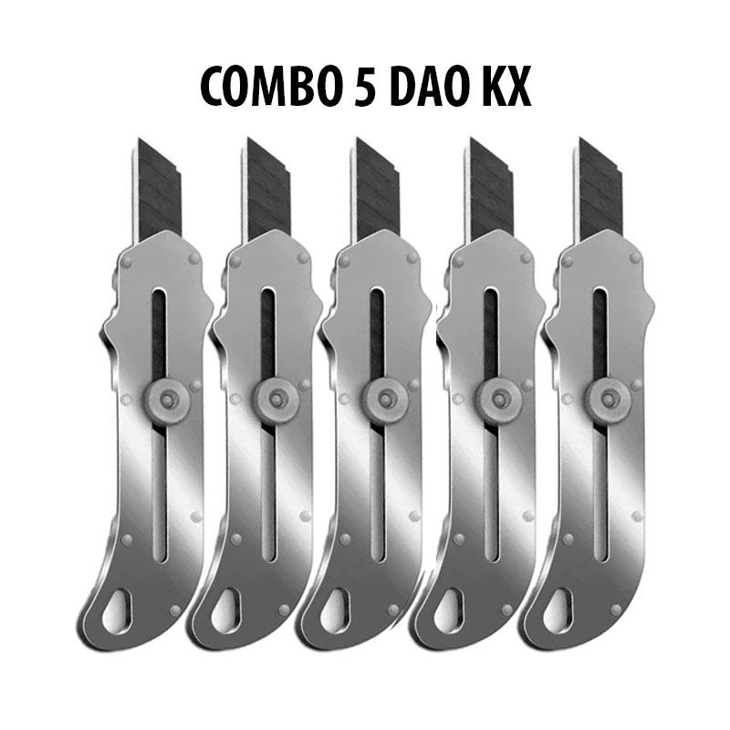 Combo 5 cây dụng cụ rọc giấy KX - chất liệu thép không rỉ - Sản phẩm dùng trong văn phòng DIY