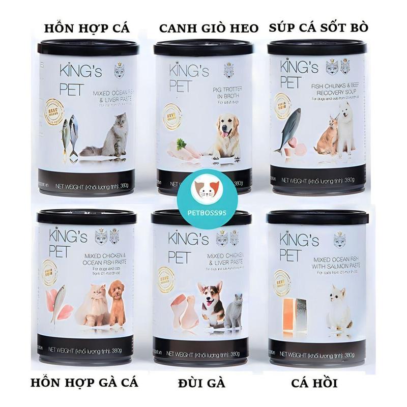 PATE KING PET CHO CHÓ MÈO MỌI LỨA TUỔI ĐỦ VỊ
