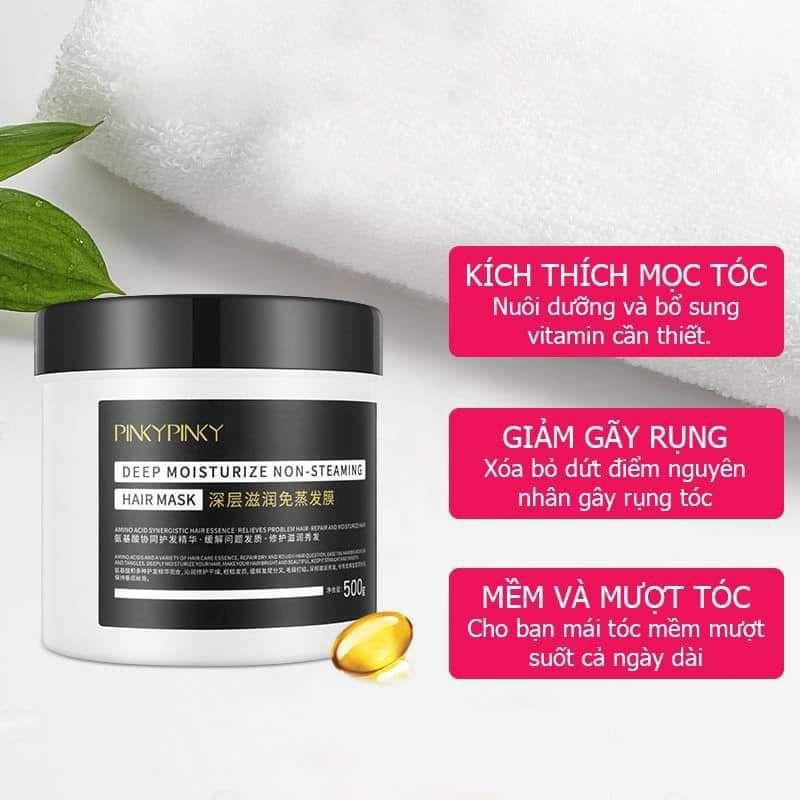 Kem Ủ Tóc Pinky  Dưỡng Tóc Siêu Mềm Mượt Nội Địa Trung Phục Hồi Tóc Hư Tổn Ủ Tóc Nữ Women