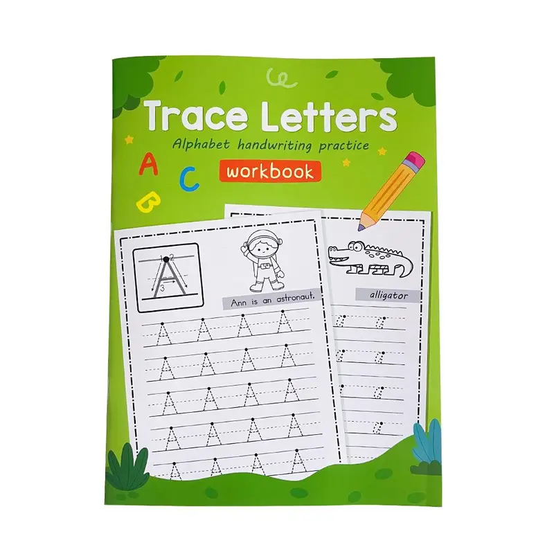 Trace Letters Workbook, 52 Pages Alphabet Practice Workbook, Kindergarten Learning English Writing Exercises Workbook 0