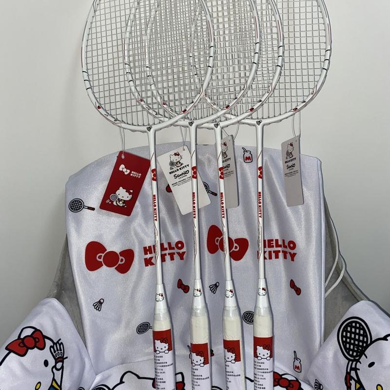 Vợt Cầu Lông, Hello Kitty, Mèo Kt, 4U, Carbon Toàn Bộ Bền, Thích Hợp Cho Học Sinh Nam Và Nữ, Chụp Huấn Luyện Lối Vào, Năm 2024 1