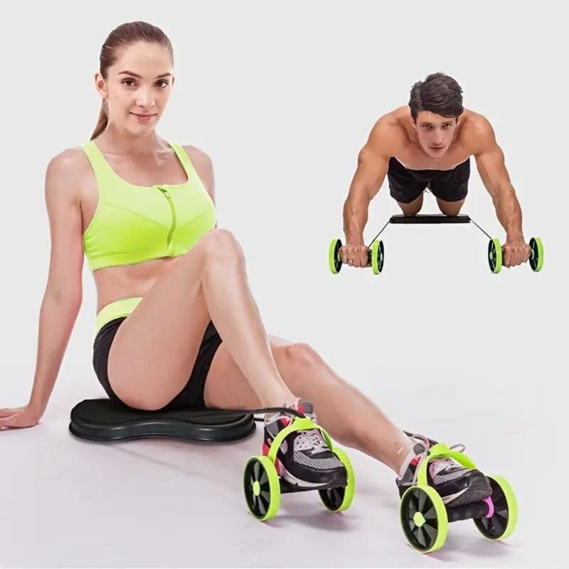 Product Introduction of Multifunctional Abdominal Exercise Wheel, 1 Set Abdominal Trainer With Resistance Band, Abdominal Muscle Training Equipment For Home Gym 2
