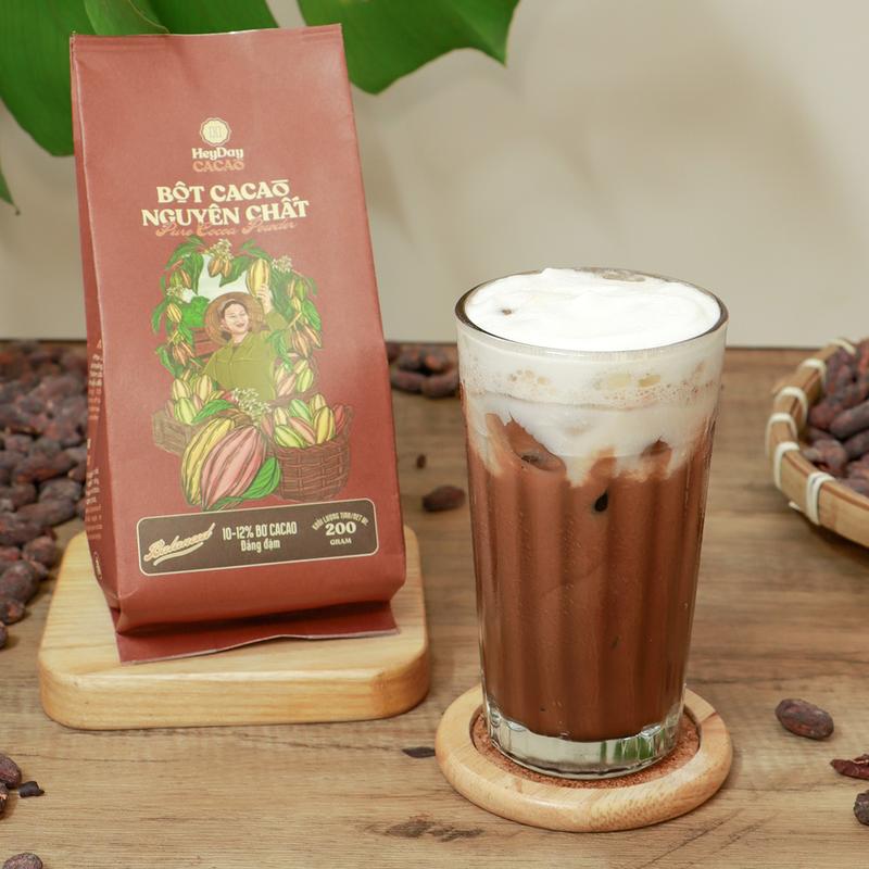 Bột cacao nguyên chất Heyday - Dòng Balanced phổ thông - Túi 200g